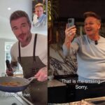 David Beckham and Gordon Ramsay