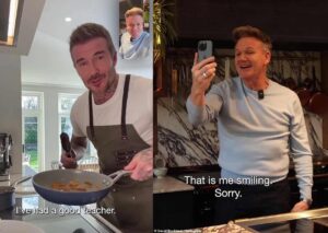 David Beckham and Gordon Ramsay