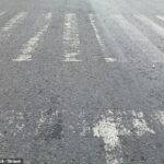 Faded Road Markings