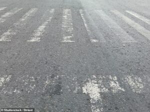 Faded Road Markings