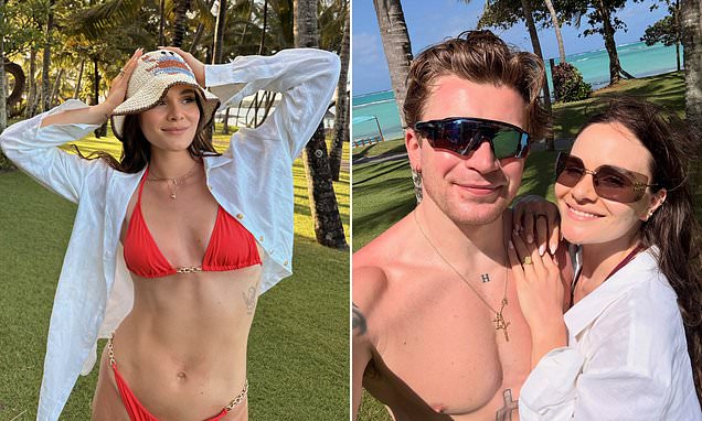 Holly Ramsay and Adam Peaty enjoy a luxury £6,000-a-night honeymoon at Mauritius resort following Olympic swimmer’s family feud