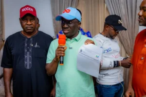 Hon. Rawlins Ason Ekeoba and Governor Monday Okpebholo