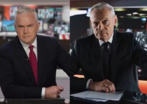 Huw Edwards and Martin Clunes