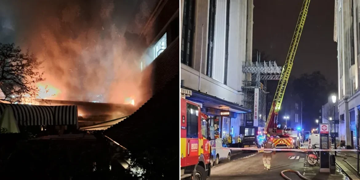 Firefighters battle massive blaze at celebrity-favorite Kensington Roof Gardens in West London high-rise