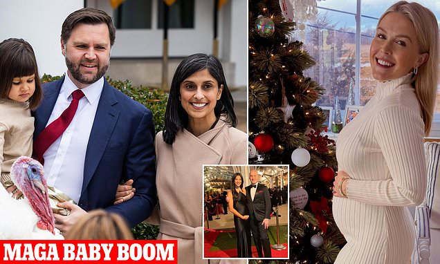Political observers react as Usha Vance, Karoline Leavitt and Katie Miller fuel MAGA baby boom conversation inside the Trump White House in Washington