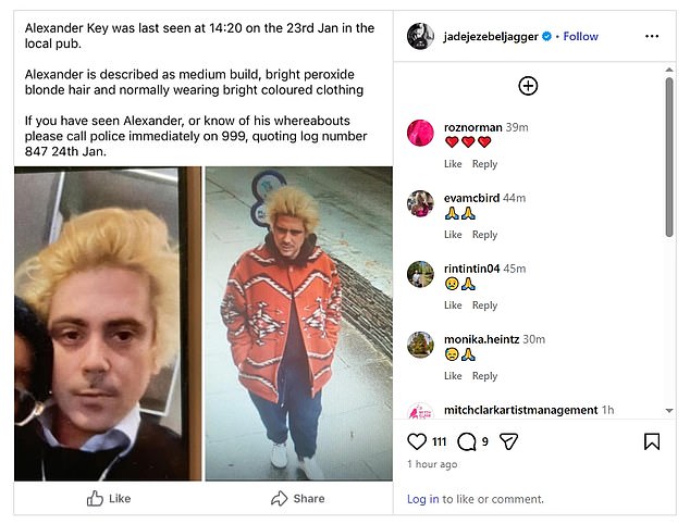 Mick Jagger’s family launches desperate search for missing granddaughter’s partner in Cornwall after CCTV shows him leaving pub alone