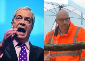 Nigel Farage and David Hinton