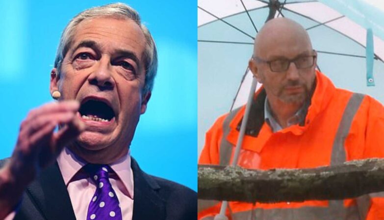 Nigel Farage and David Hinton