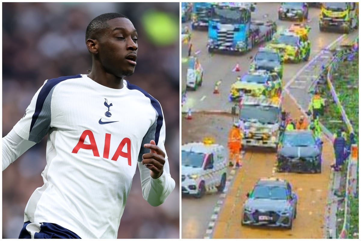 Tottenham Hotspur stars Randal Kolo Muani and Wilson Odobert survive terrifying Ferrari crash on the M25 while heading to Stansted Airport ahead of Champions League clash in Germany