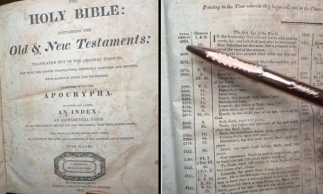 The centuries-old Bible