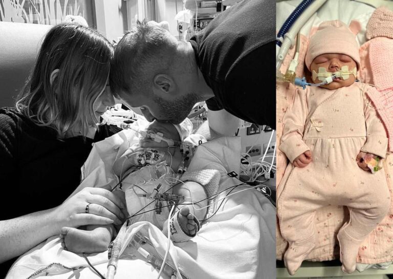 Victoria and Thomas Gillibrand with their baby daughter, Pippa