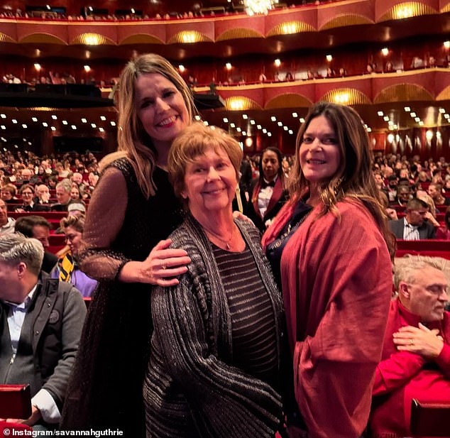 Annie Guthrie (right), mother Nancy (center), and Savannah Guthrie