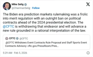 CFTC Withdraws Biden Era Proposal and Signals New Rulemaking to Regulate Sports and Political Event Contracts in the United States