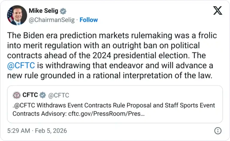 CFTC Withdraws Biden Era Proposal and Signals New Rulemaking to Regulate Sports and Political Event Contracts in the United States