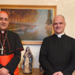 Cardinal Victor Manuel Fernández and Father Davide Pagliarani