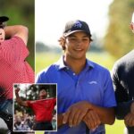 Charlie Woods and Tiger Woods