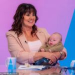 Coleen Nolan beams as she introduces grandson Cruz to viewers during Loose Women appearance in London while sharing hospital scare