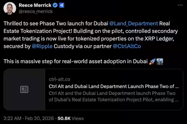 Dubai Land Department launches second phase of real estate tokenization program to expand fractional property ownership in the emirate