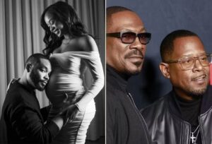 Martin Lawrence and Eddie Murphy Join Their Children Jasmin Lawrence and Eric Murphy to Celebrate Upcoming Birth of First Child in United States