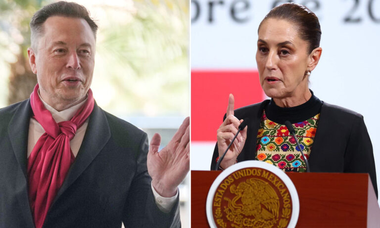 Elon Musk and Claudia Sheinbaum
