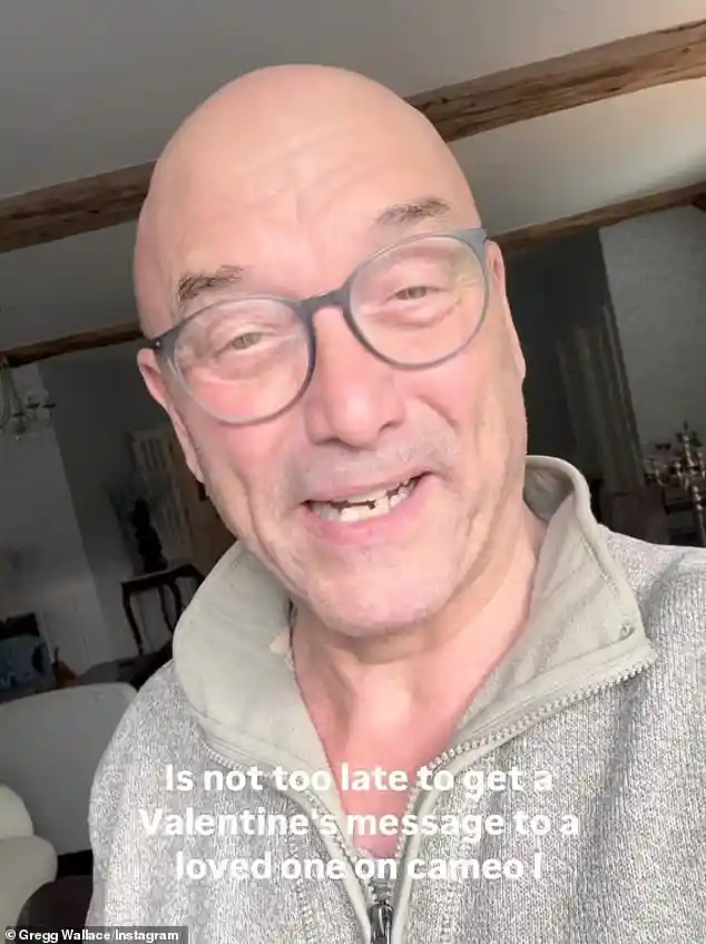 Gregg Wallace rebuilds his career by sending personalized celebrity videos to fans after leaving the BBC in the United Kingdom
