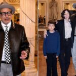 Jeff Goldblum with his family