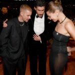 Justin Bieber, Bad Bunny, and Hailey Bieber