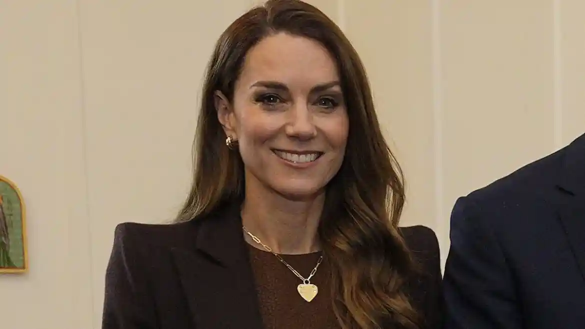 Kate Middleton Wears Sustainable 9ct Recycled Gold Heart Necklace While Attending Public Engagement at Lambeth Palace