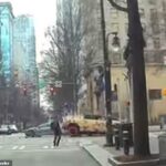 LaMelo Ball crashes his custom camouflage Hummer into another vehicle in downtown Charlotte while leaving practice