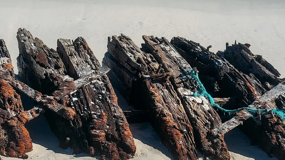 Historic Lawrence N. McKenzie shipwreck reappears on the shores of Island Beach State Park in New Jersey more than a decade after last sighting