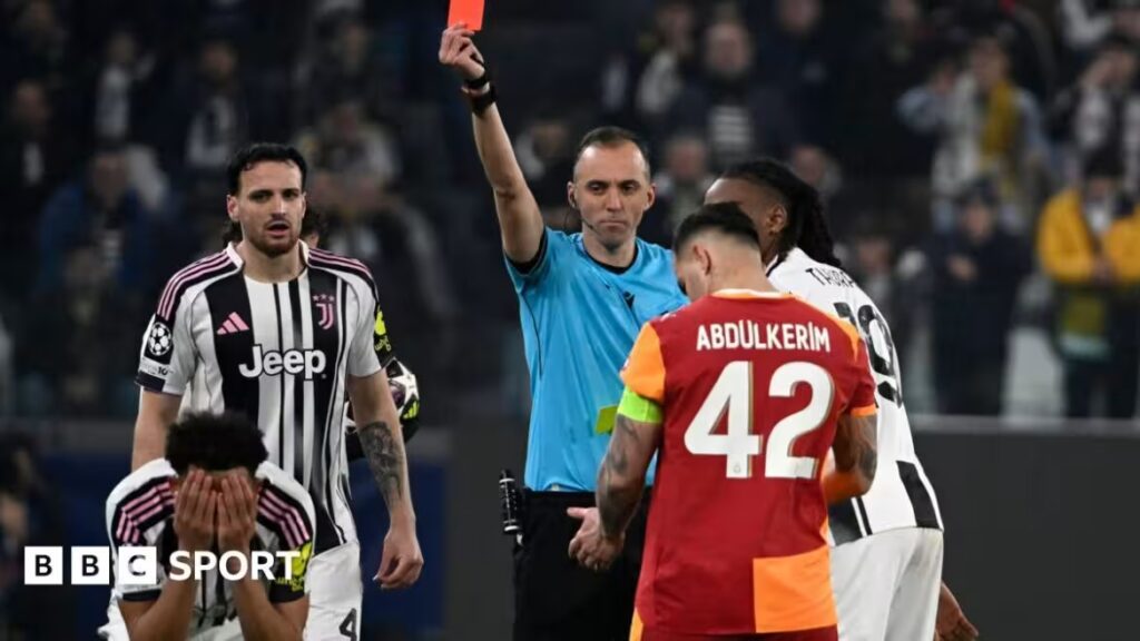 Juventus Defender Lloyd Kelly Receives Controversial Straight Red Card After VAR Review During Champions League Tie in Turin