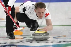 Canadian curler Marc Kennedy erupts at Swedish rival during Olympic match in Canada as accusations of cheating spark heated confrontation on the ice in Beijing