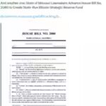 Missouri lawmakers advance House Bill 2080 to allow state treasurer to hold Bitcoin for strategic reserve in Jefferson City