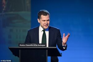 Nigel Farage Unveils Reform Party Shadow Cabinet With Ex-Conservatives Including Robert Jenrick and Suella Braverman in London