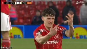 Ryan Yates shocks City Ground crowd in Nottingham as Nottingham Forest captain plays on with gruesome finger injury against Fenerbahce in Europa League thriller