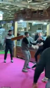 Violent brawl erupts at Paris Salon d'Agriculture as exhibitors and visitors use cheeseboards and knives during chaotic Sunday night clash