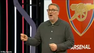 Paul Merson criticises Arsenal for playing in second gear as they squander two-goal lead and draw with Wolves at Molineux in Premier League title race
