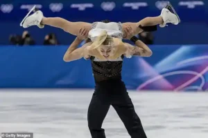 Piper Gilles saves Canadian ice dance routine from wardrobe disaster during dramatic rhythm dance performance at the 2026 Winter Olympics in Milan