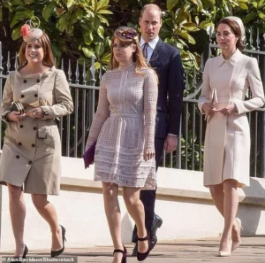 Princesses Eugenie and Beatrice with the Prince and Princess of Wales
