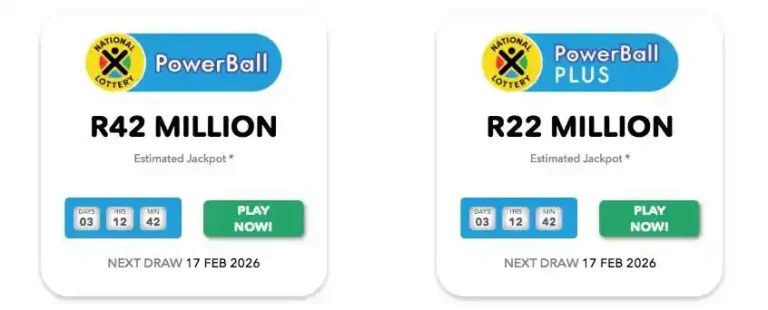 South African Lottery Officials Announce R64 Million PowerBall and PowerBall Plus Jackpots Ahead of Tuesday 17 February 2026 Draw