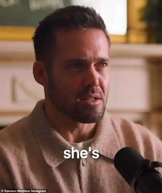 Spencer Matthews opens up on podcast in London about sobriety journey and emotional marriage to Vogue Williams leaving her in tears