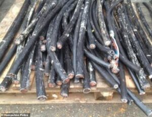 Stolen copper cables