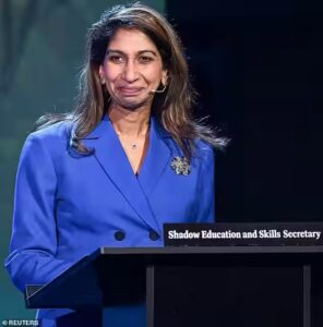 Suella Braverman Joins Reform UK and Promises to Repeal the Equality Act on Day One in London