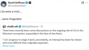 Vitalik Buterin Reverses His Layer-2 Scaling Strategy and Explains How Ethereum Mainnet Will Now Handle Transaction Growth Worldwide