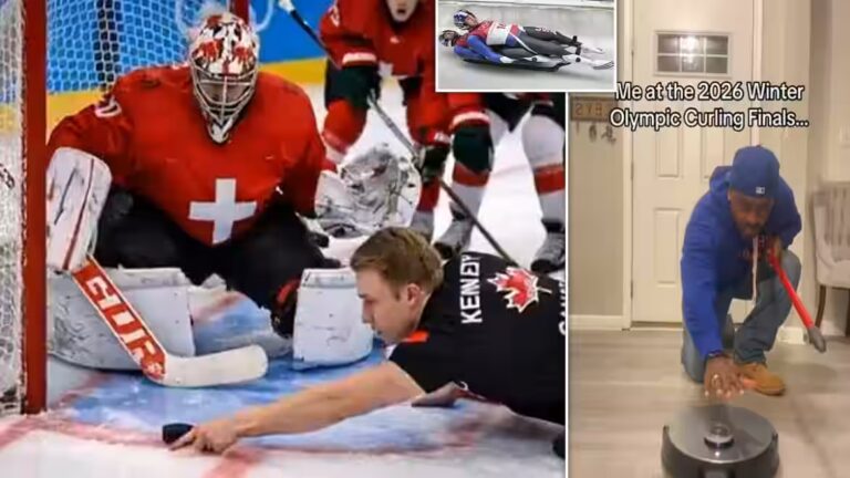 Winter Olympic fans create hilarious memes highlighting Canadian hockey controversies and curling mishaps during 2026 Games