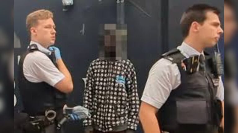 Asylum seeker sparks panic after entering blind woman’s home in Canary Wharf London as police later clear migrant staying at Britannia Hotel