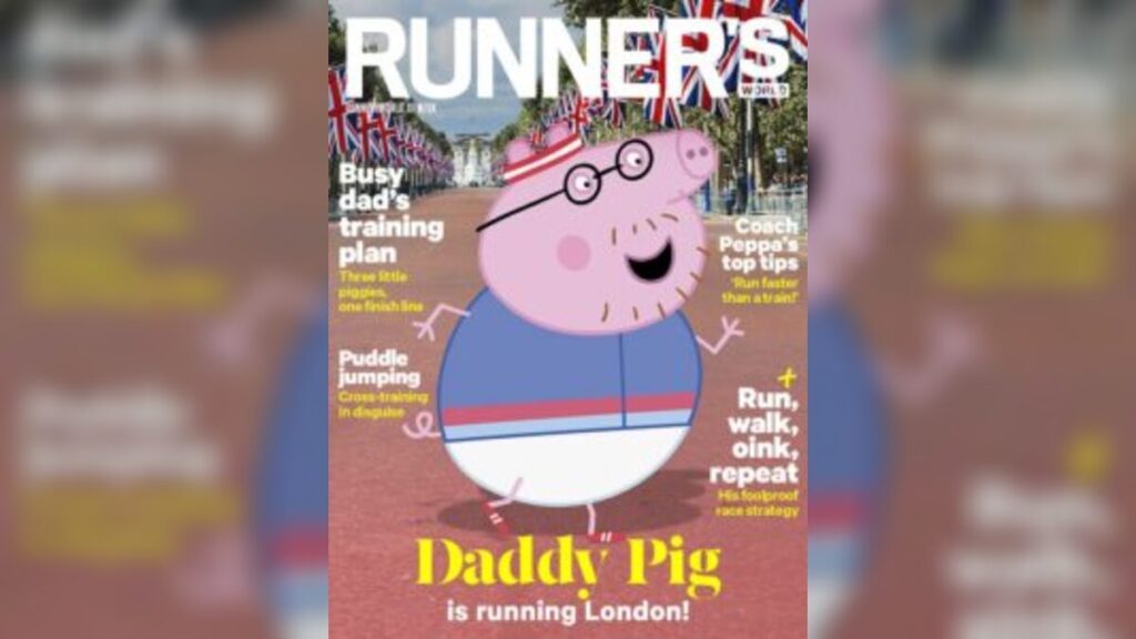 Daddy Pig runs London Marathon to raise funds for National Deaf Children’s Society