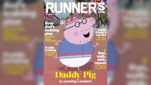 Daddy Pig runs London Marathon to raise funds for National Deaf Children’s Society