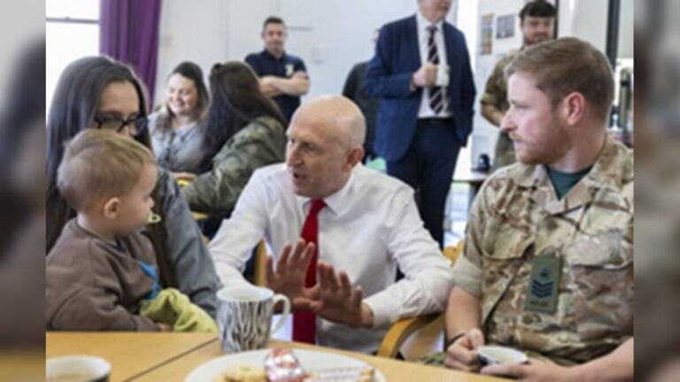 Defence Secretary and a UK Armed Forces family