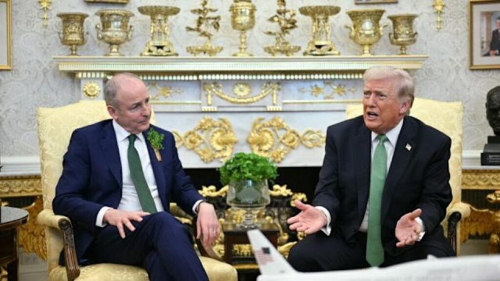 Donald Trump demands European support for Iran strikes during St Patrick’s Day White House meeting in Washington